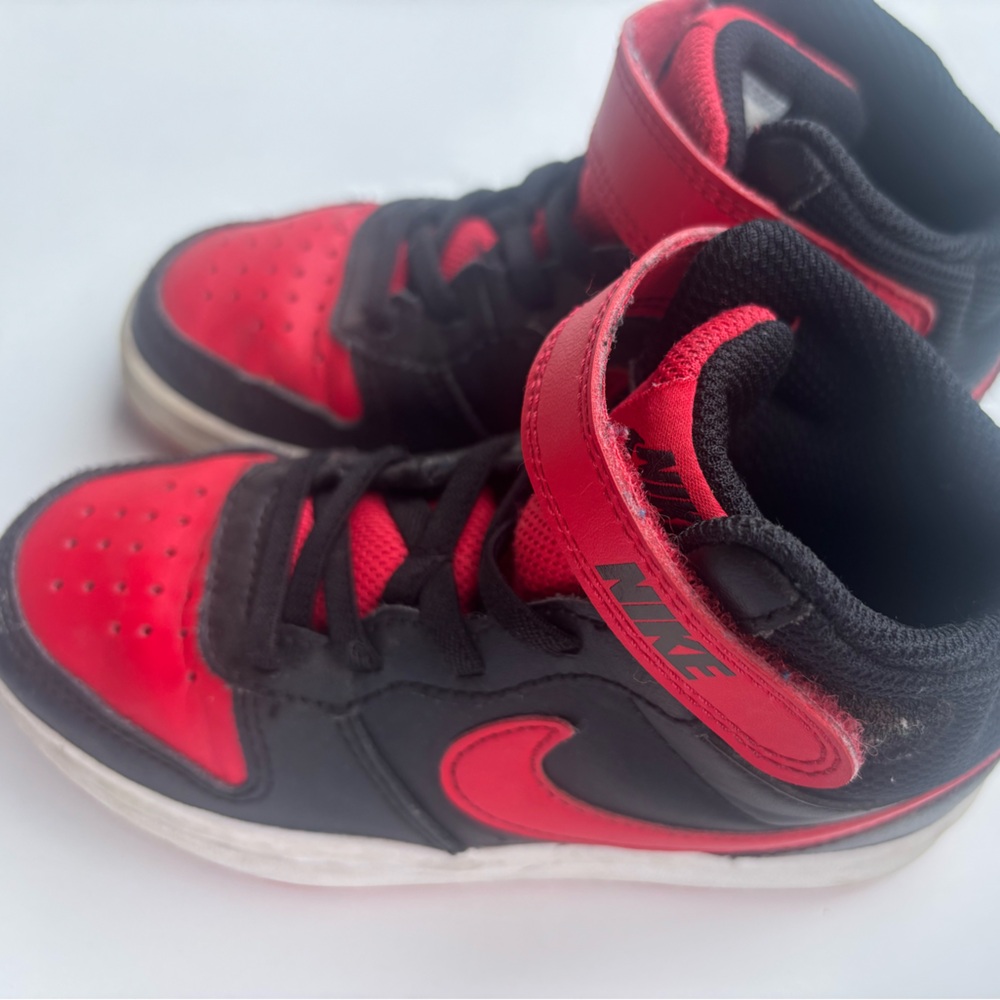 Little Kid Nike High Top with Velcro (red and black)